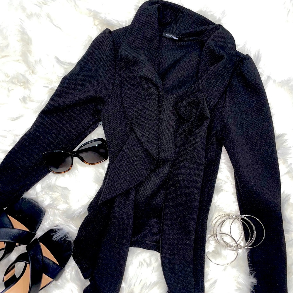 Black open blazer xs